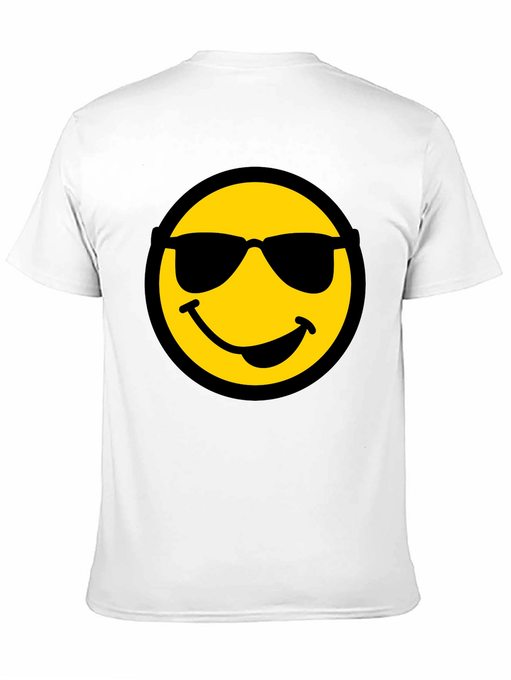 Cool Smiley Face Graphic Black T-Shirt