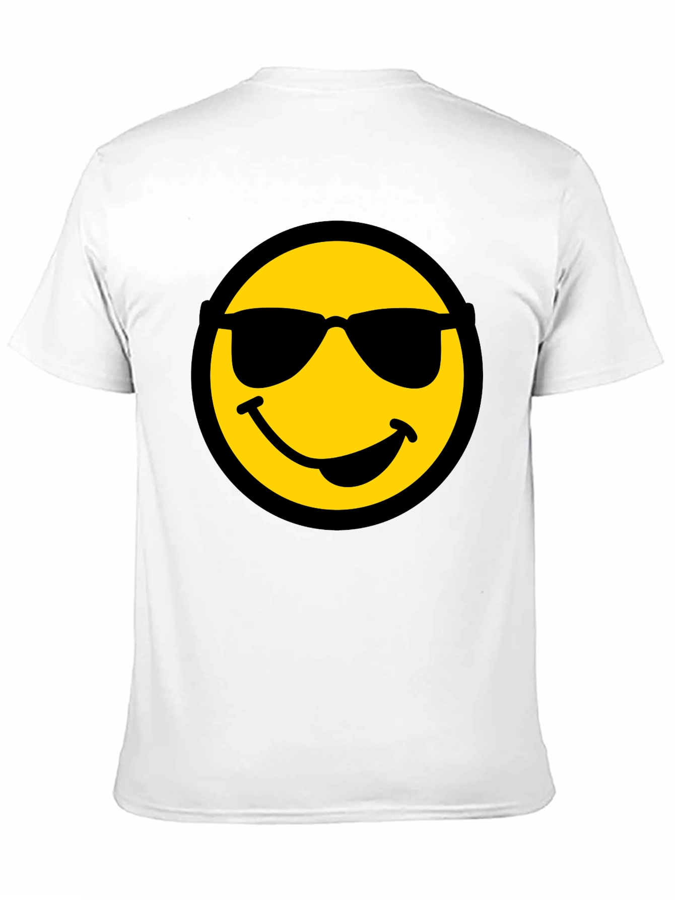 Cool Smiley Face Graphic Black T-Shirt
