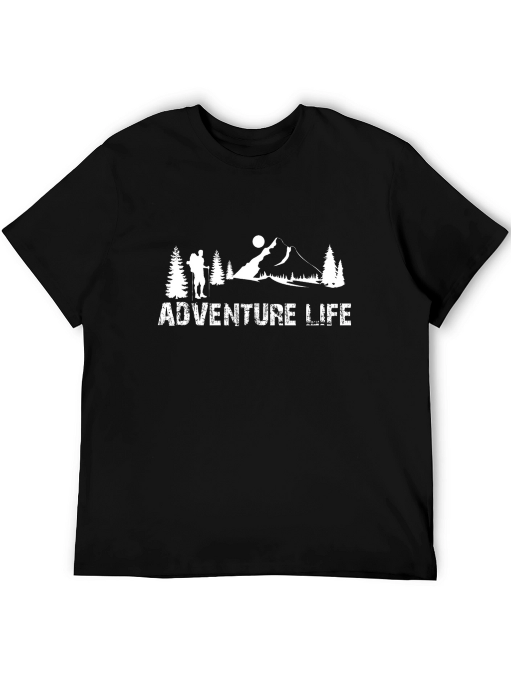 Adventure Life Graphic Tee - Mountain Hiker Design