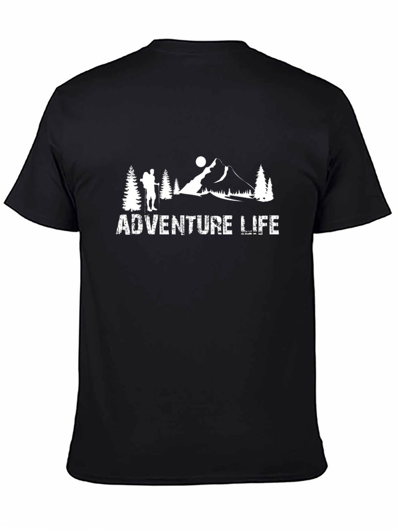 Adventure Life Graphic Tee - Mountain Hiker Design