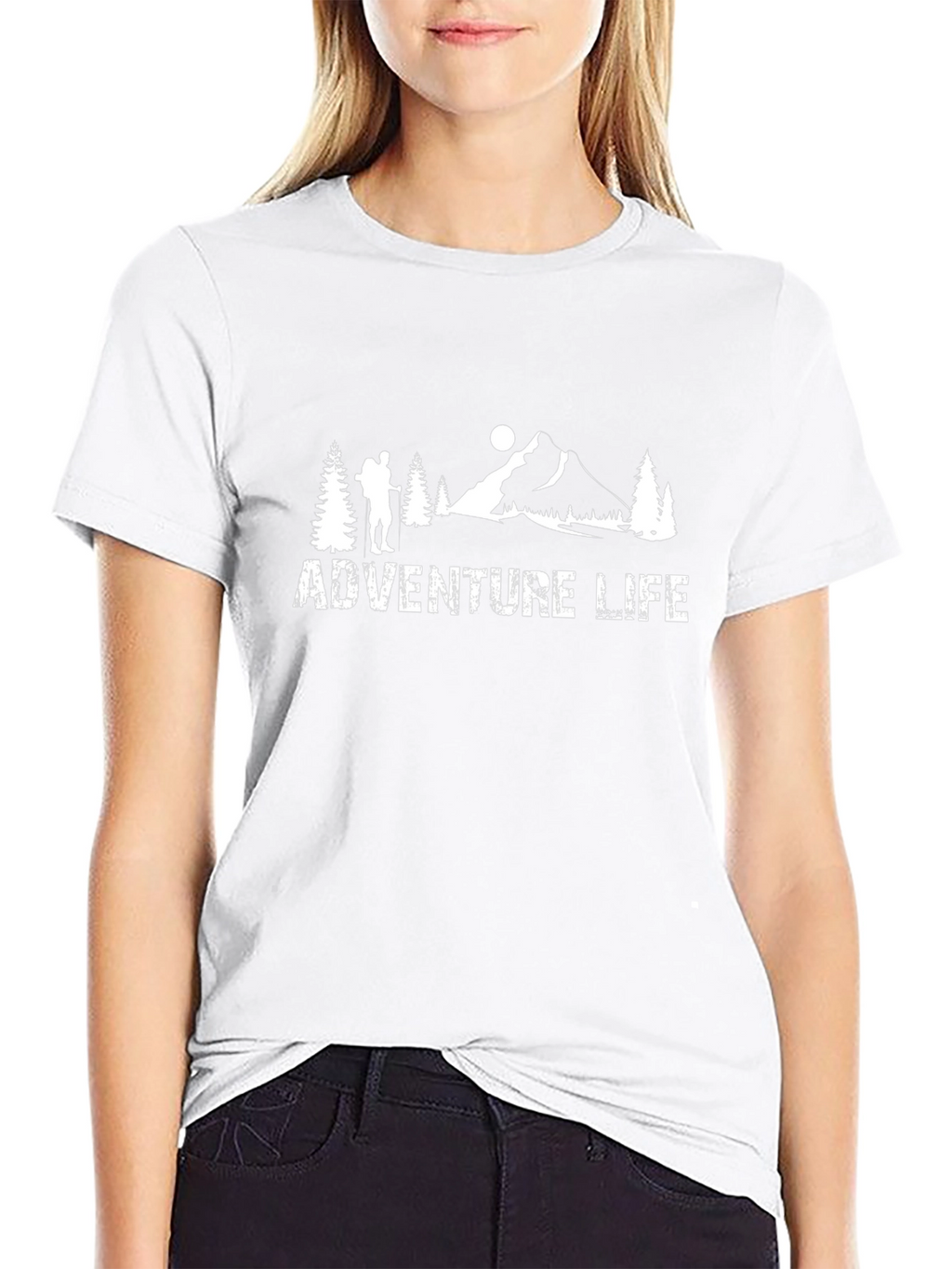 Adventure Life Graphic Tee - Mountain Hiker Design