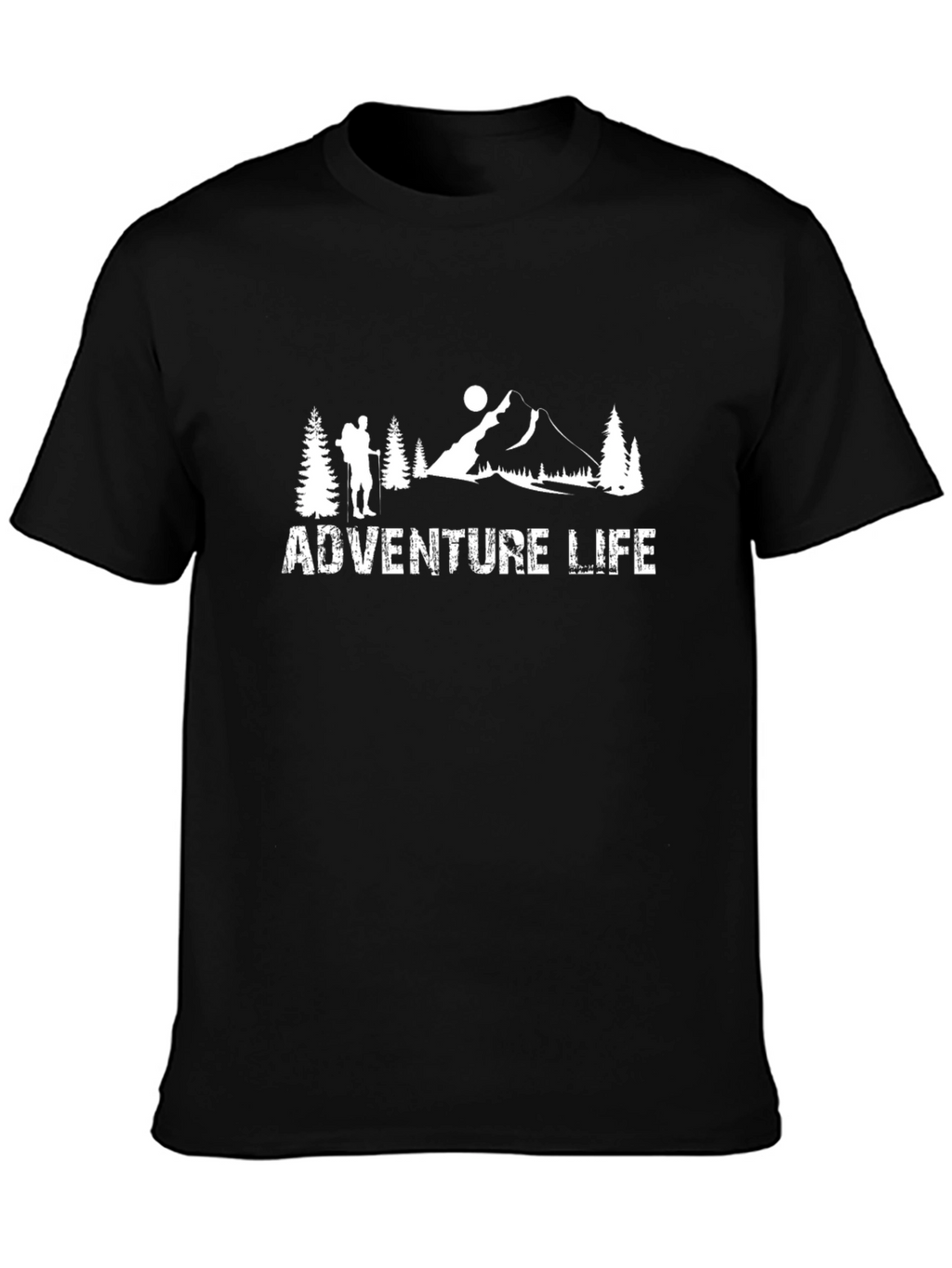Adventure Life Graphic Tee - Mountain Hiker Design