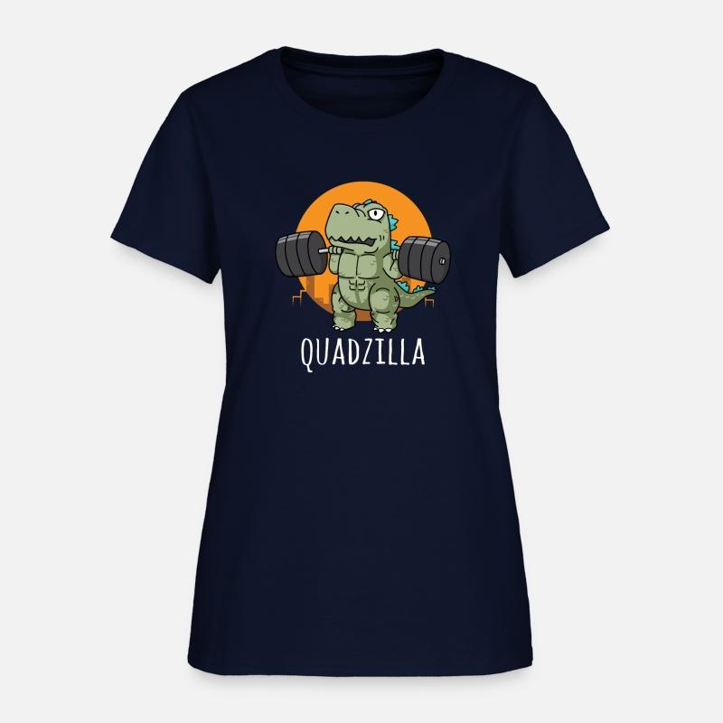 Quadzilla - Funny Gym Workout Cartoon, Squat