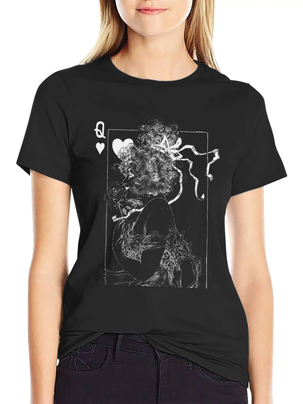 Queen Of Hearts Essential Cotton Tee For Daily Outfits – Unisex Style
