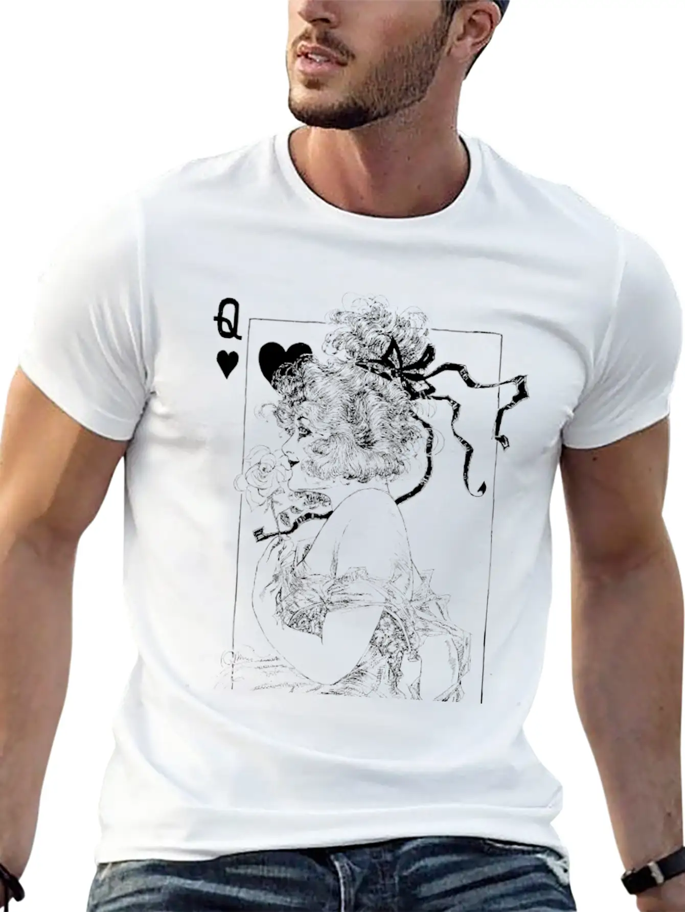 Queen Of Hearts Essential Cotton Tee For Daily Outfits – Unisex Style