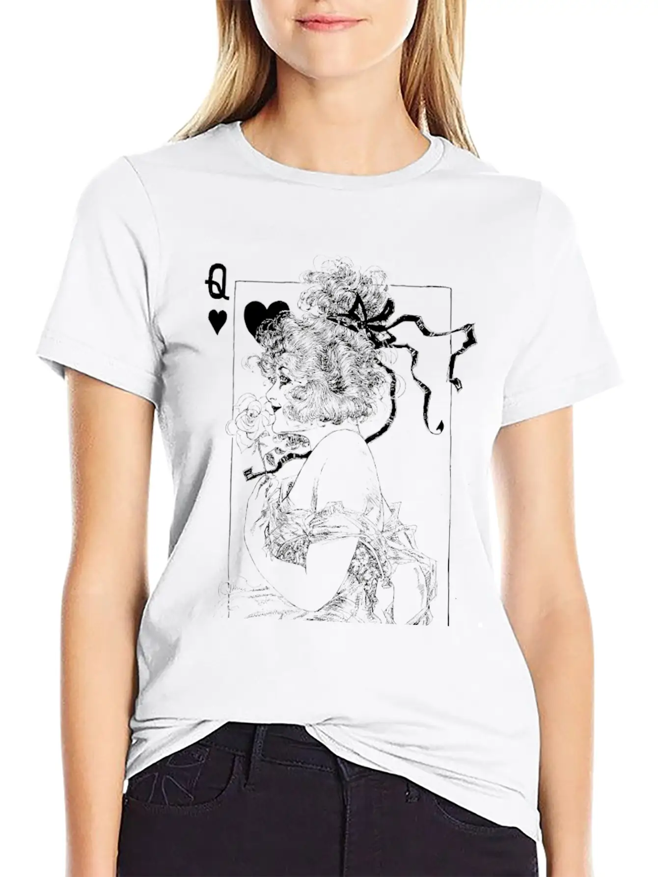 Queen Of Hearts Essential Cotton Tee For Daily Outfits – Unisex Style