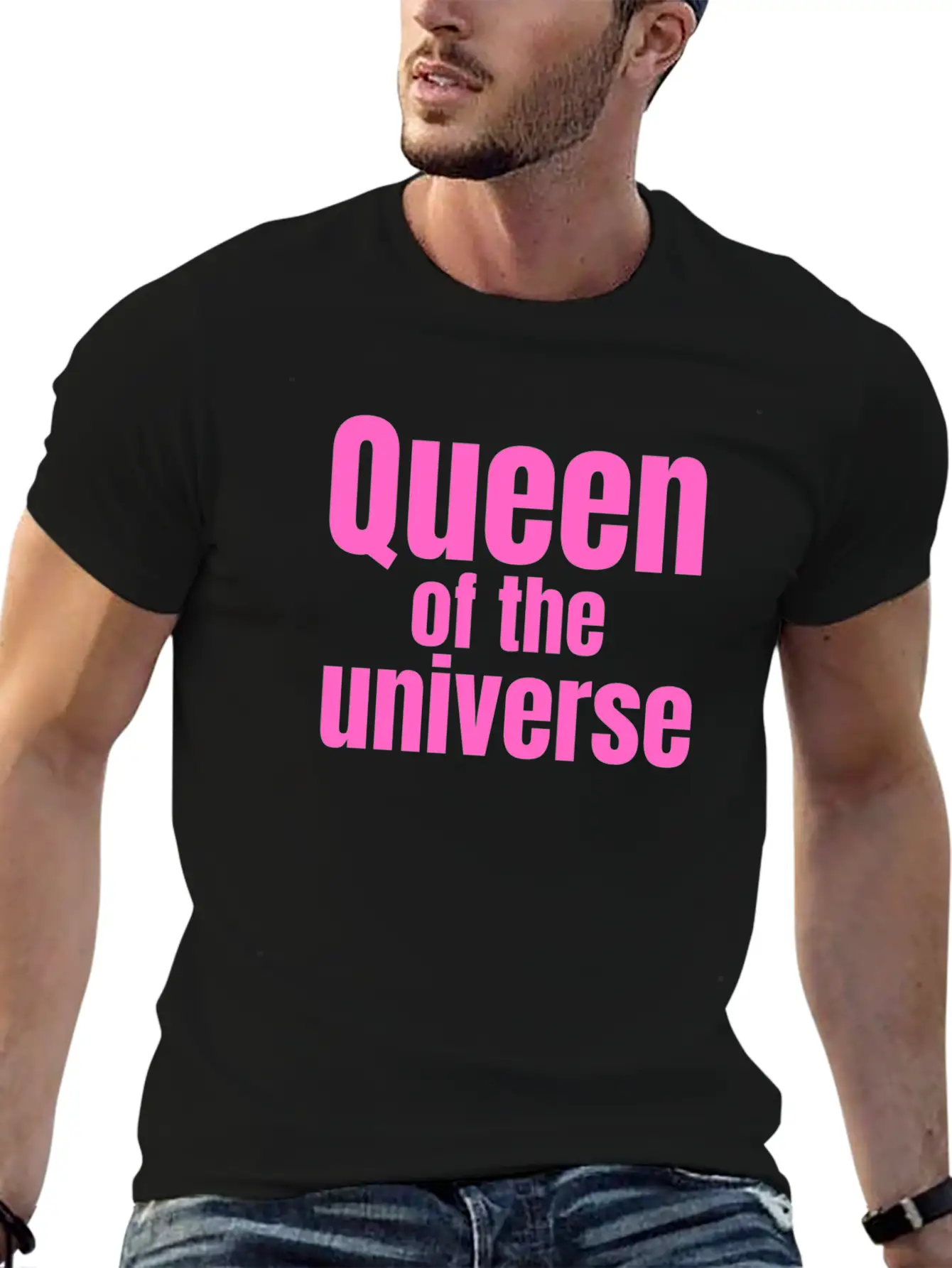 Queen Of The Universe In Pink Casual Graphic T-Shirt – Simple And Comfortable Daily Wear