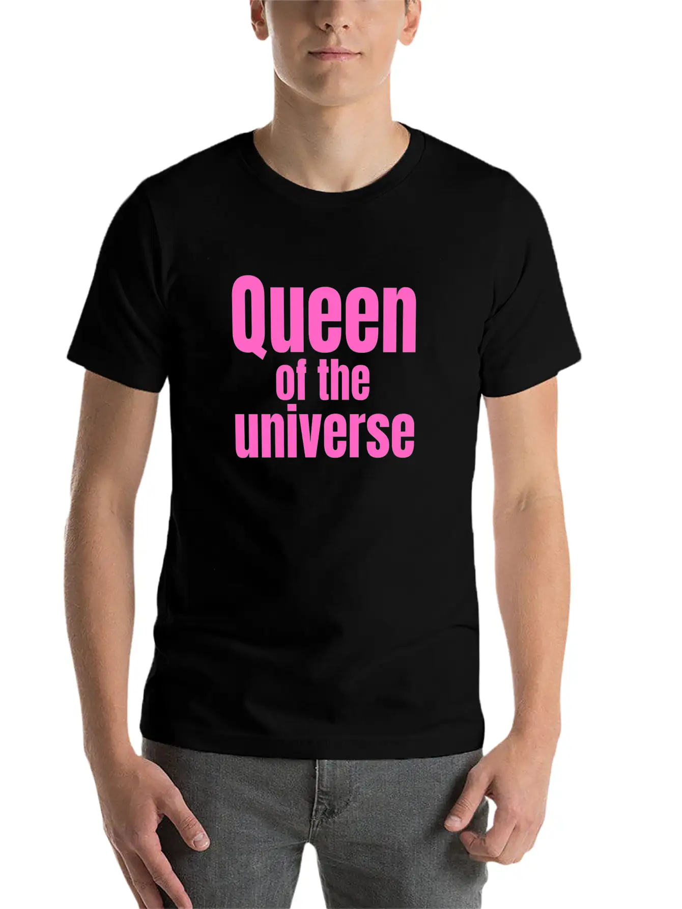 Queen Of The Universe In Pink Casual Graphic T-Shirt – Simple And Comfortable Daily Wear