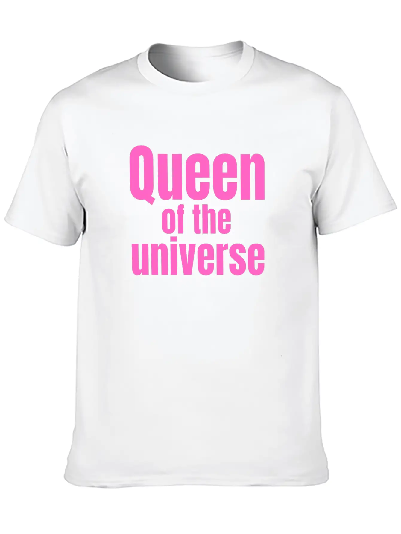 Queen Of The Universe In Pink Casual Graphic T-Shirt – Simple And Comfortable Daily Wear