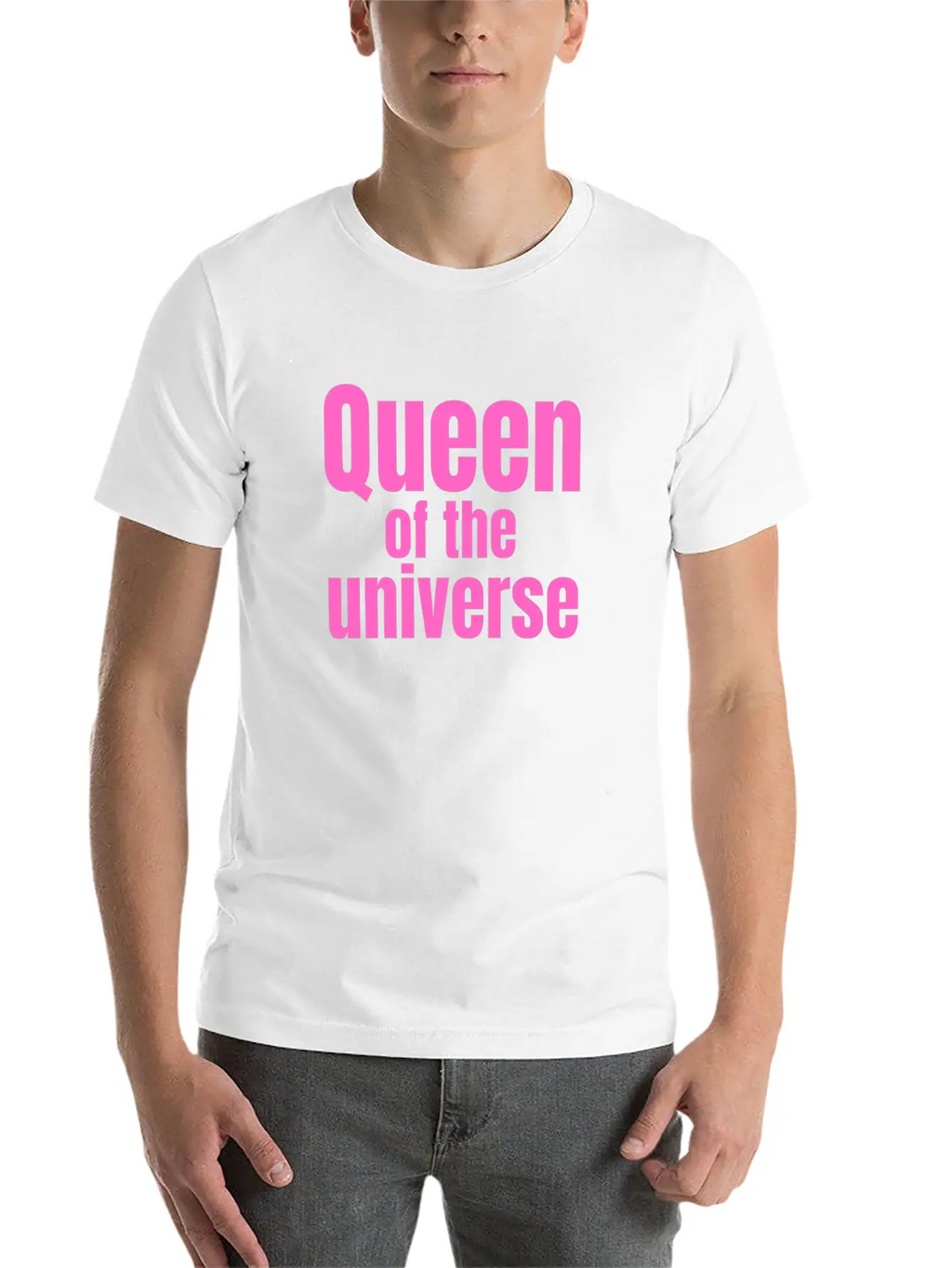 Queen Of The Universe In Pink Casual Graphic T-Shirt – Simple And Comfortable Daily Wear