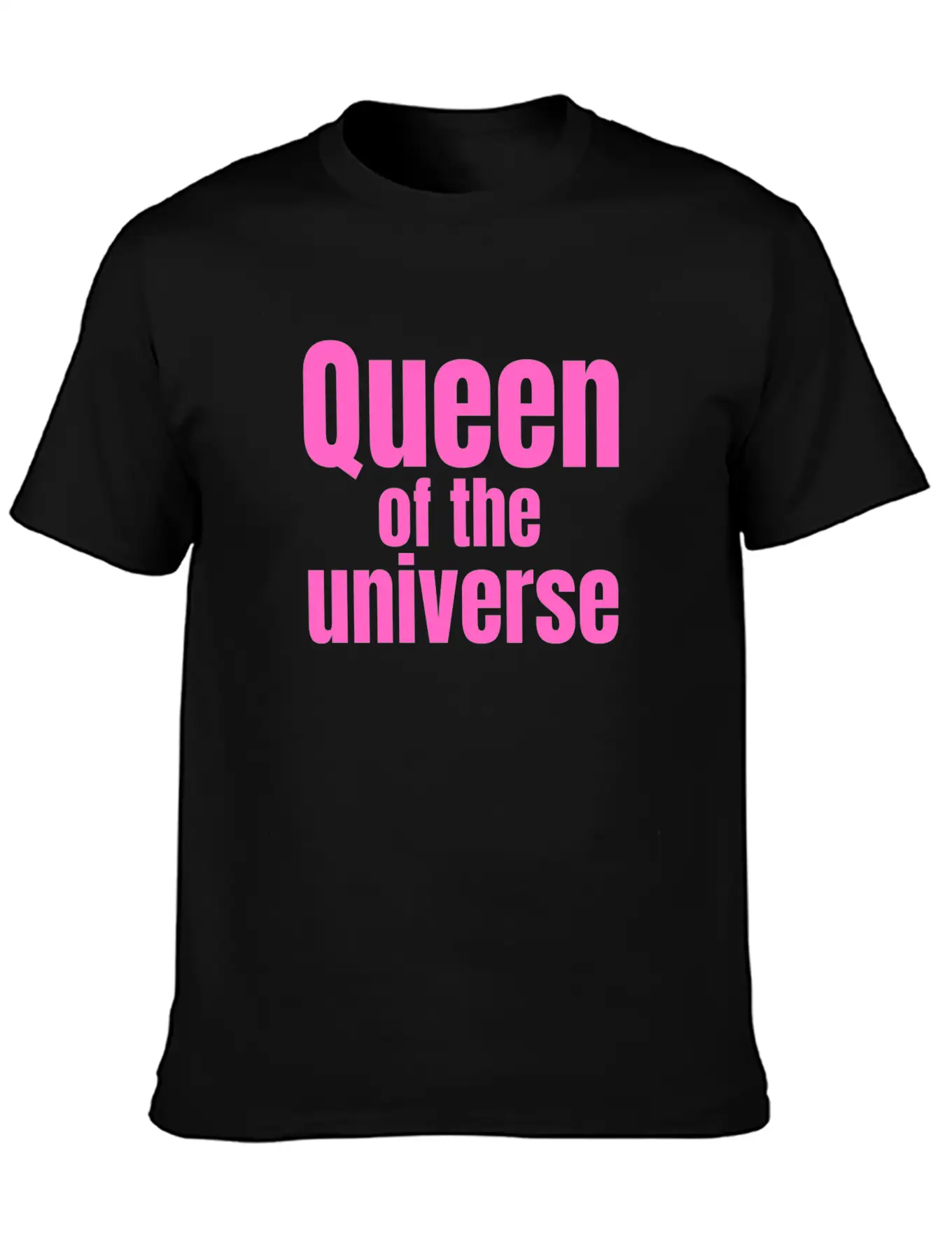 Queen Of The Universe In Pink Casual Graphic T-Shirt – Simple And Comfortable Daily Wear