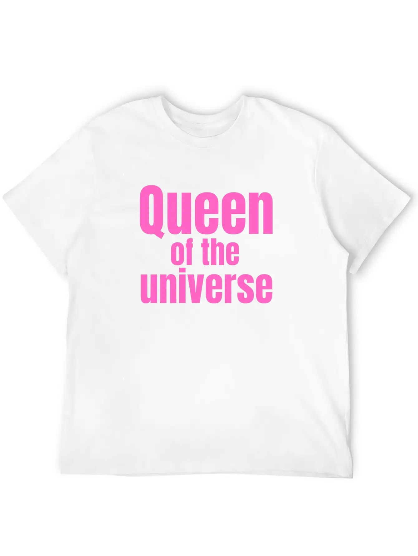 Queen Of The Universe In Pink Casual Graphic T-Shirt – Simple And Comfortable Daily Wear
