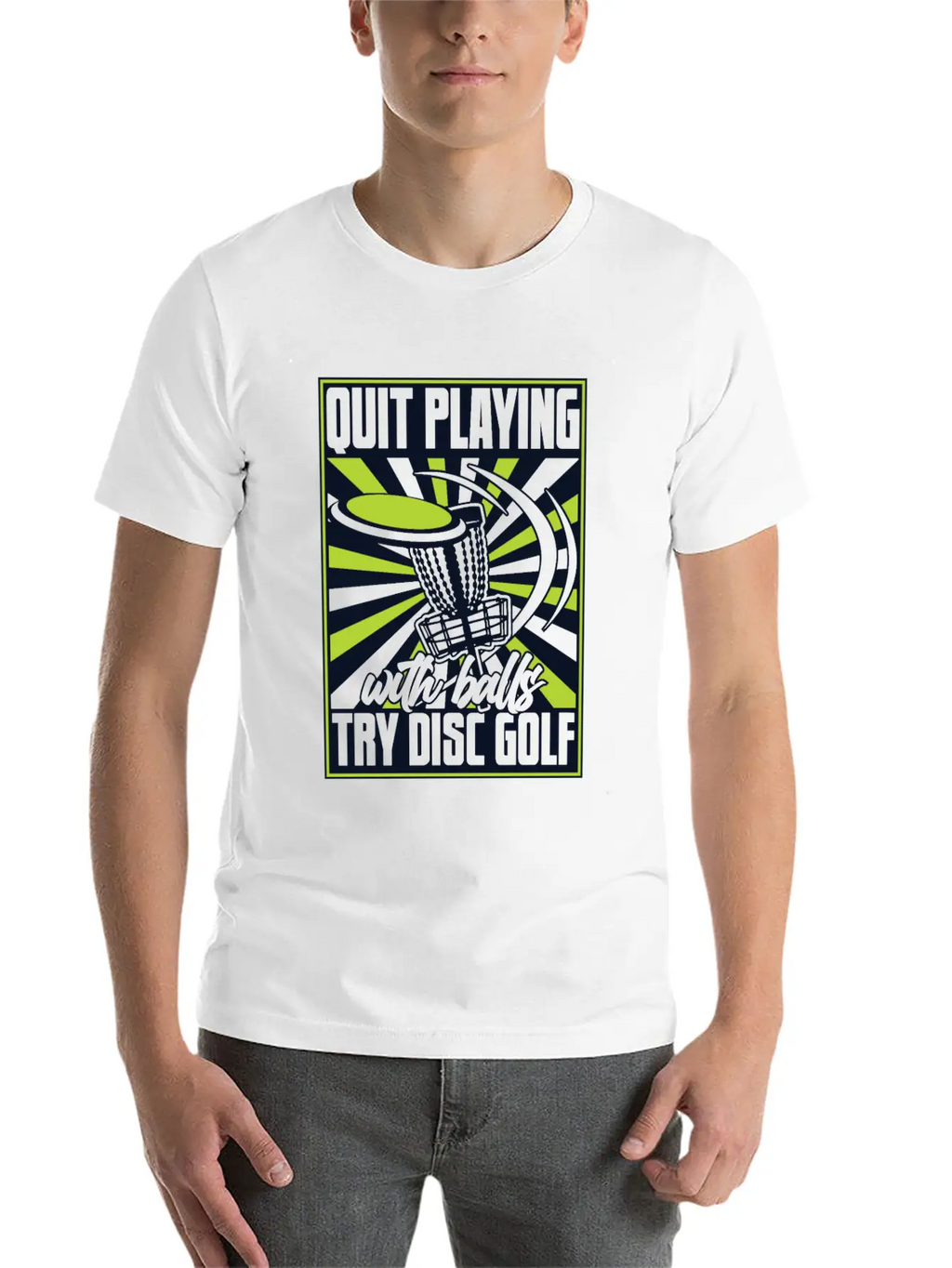 Quit Playing With Balls Frisbee Buddy Player Pro Unisex Short Sleeve Soft Cotton T-Shirt – Casual Everyday Wear