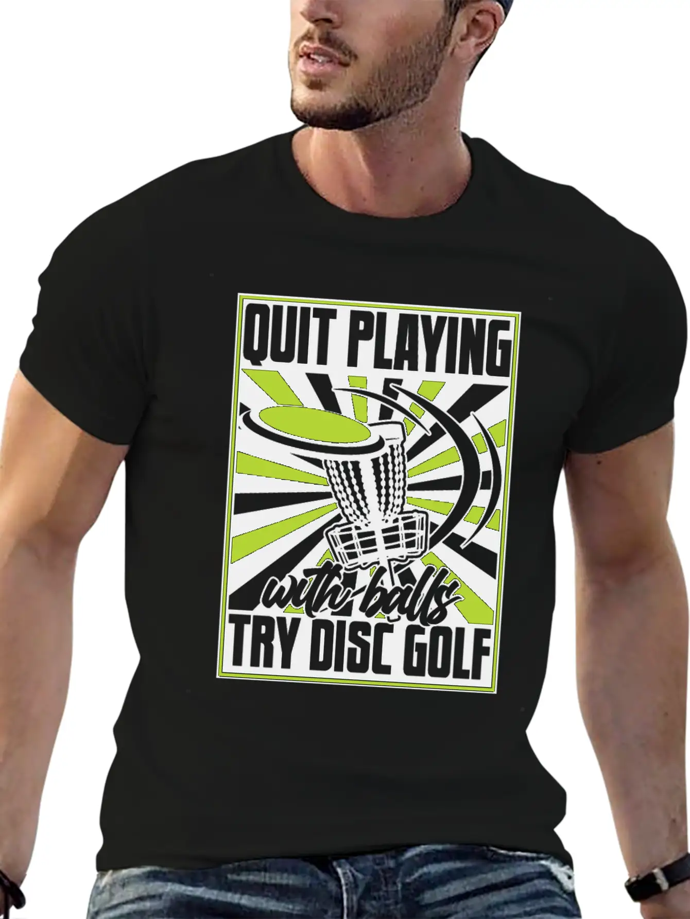 Quit Playing With Balls Frisbee Buddy Player Pro Unisex Short Sleeve Soft Cotton T-Shirt – Casual Everyday Wear