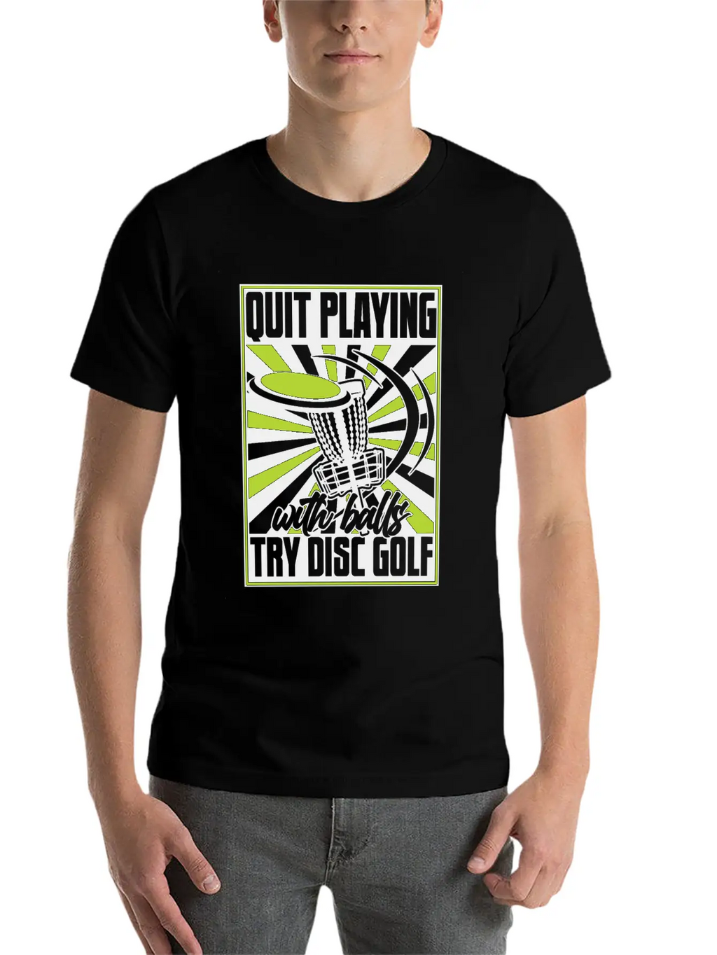 Quit Playing With Balls Frisbee Buddy Player Pro Unisex Short Sleeve Soft Cotton T-Shirt – Casual Everyday Wear
