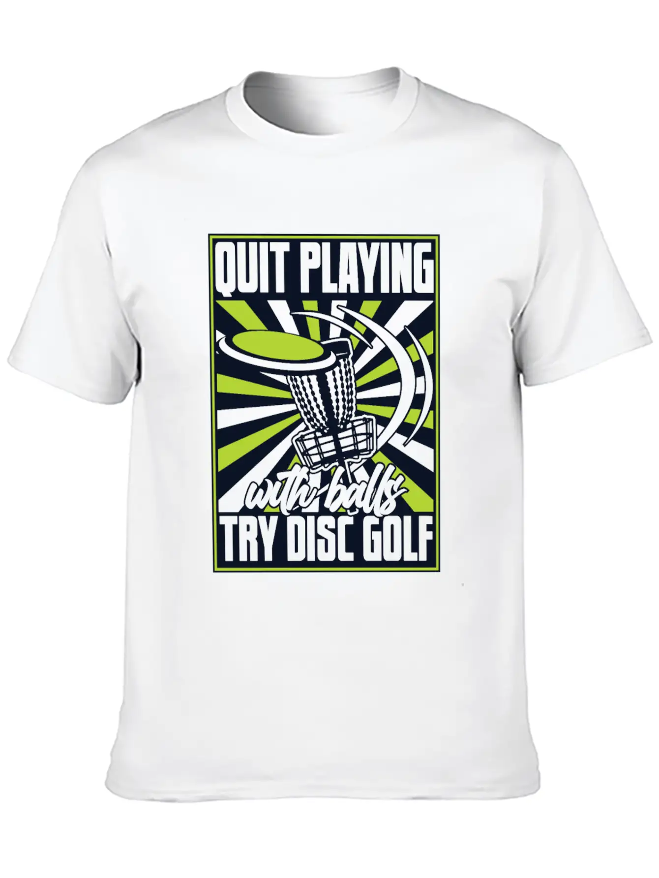 Quit Playing With Balls Frisbee Buddy Player Pro Unisex Short Sleeve Soft Cotton T-Shirt – Casual Everyday Wear