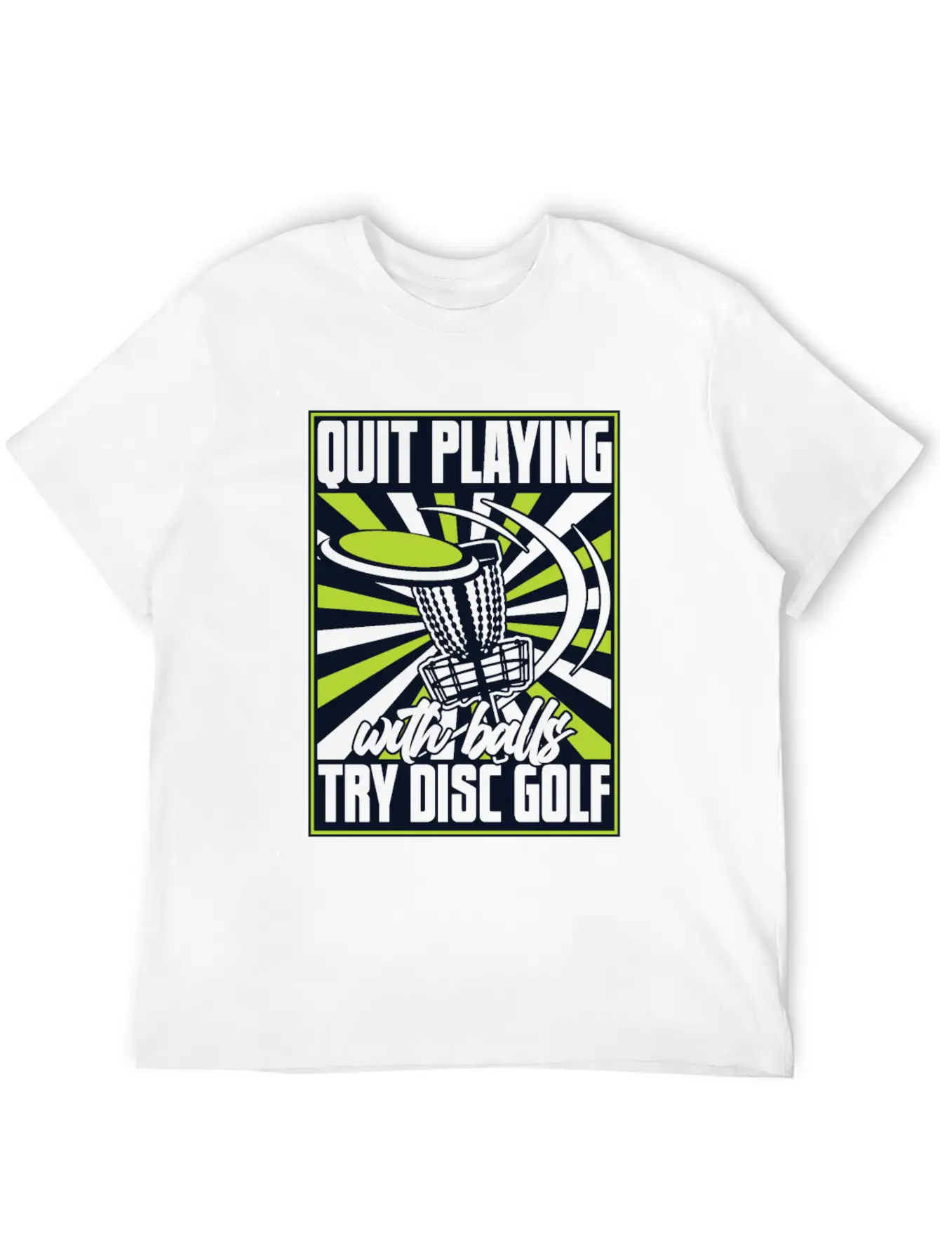 Quit Playing With Balls Frisbee Buddy Player Pro Unisex Short Sleeve Soft Cotton T-Shirt – Casual Everyday Wear