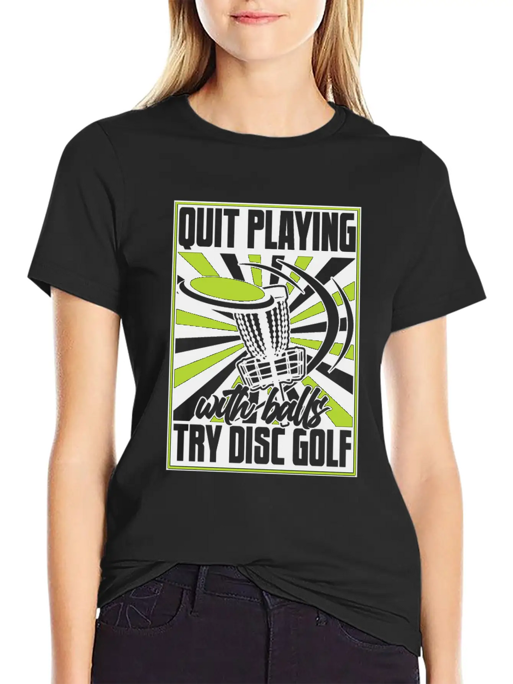 Quit Playing With Balls Frisbee Buddy Player Pro Unisex Short Sleeve Soft Cotton T-Shirt – Casual Everyday Wear