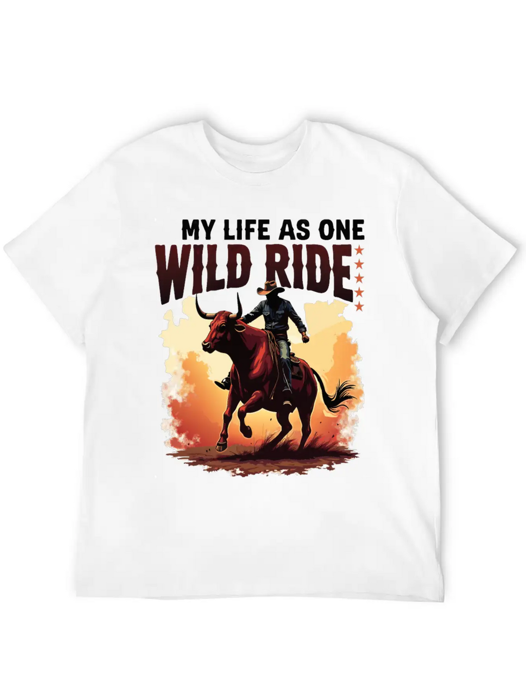 Quote Rodeo Cowboy - Great Gift Idea Funny Design Unisex Casual T-Shirt – Clean Design For Daily Comfort