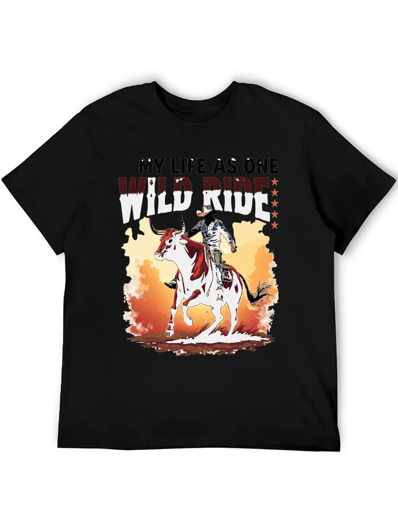 Quote Rodeo Cowboy - Great Gift Idea Funny Design Unisex Casual T-Shirt – Clean Design For Daily Comfort