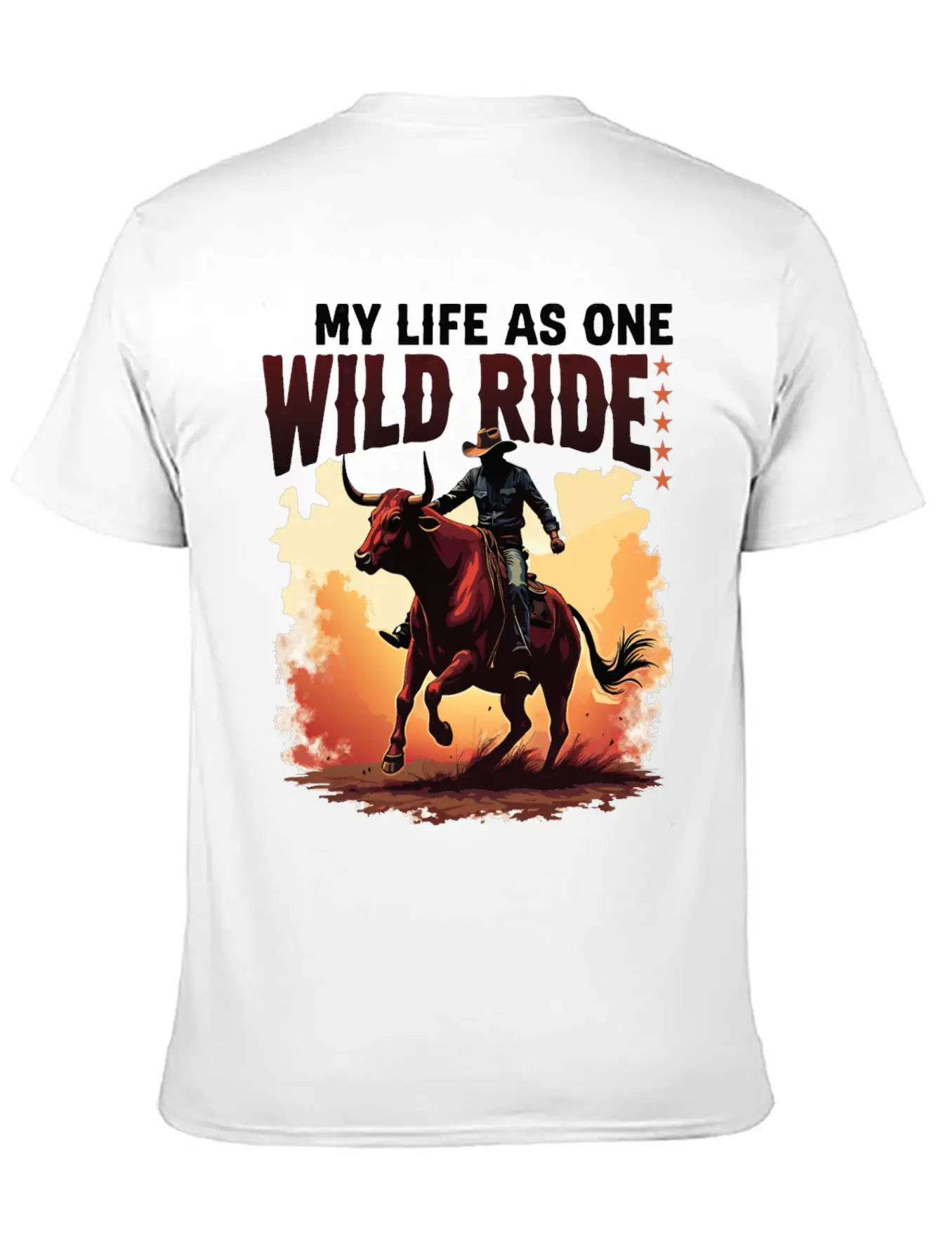 Quote Rodeo Cowboy - Great Gift Idea Funny Design Unisex Casual T-Shirt – Clean Design For Daily Comfort