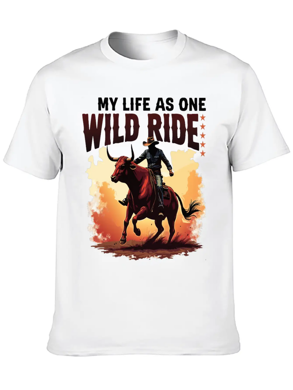 Quote Rodeo Cowboy - Great Gift Idea Funny Design Unisex Casual T-Shirt – Clean Design For Daily Comfort