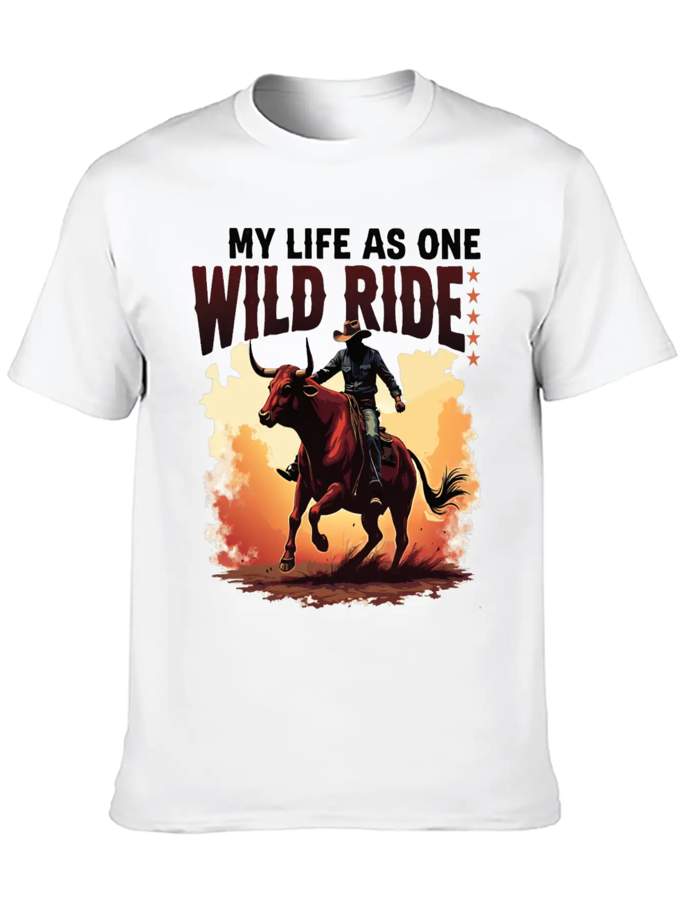 Quote Rodeo Cowboy - Great Gift Idea Funny Design Unisex Casual T-Shirt – Clean Design For Daily Comfort