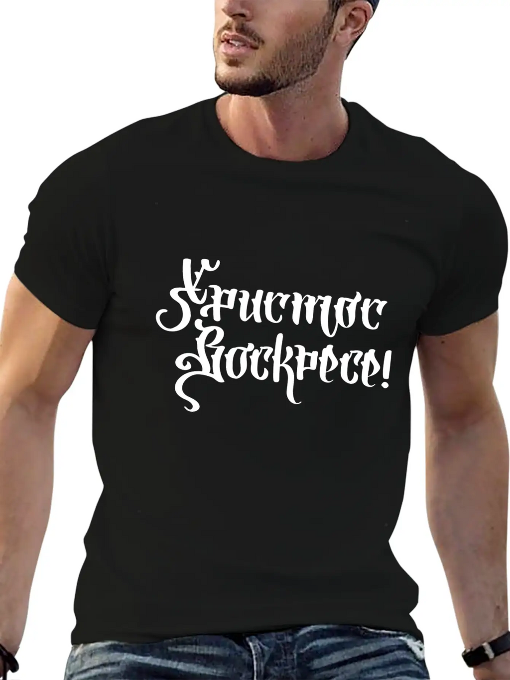 Quote Text Christ Is Risen On Cyrillic Gothic In R Essential Cotton Tee For Daily Outfits – Unisex Style