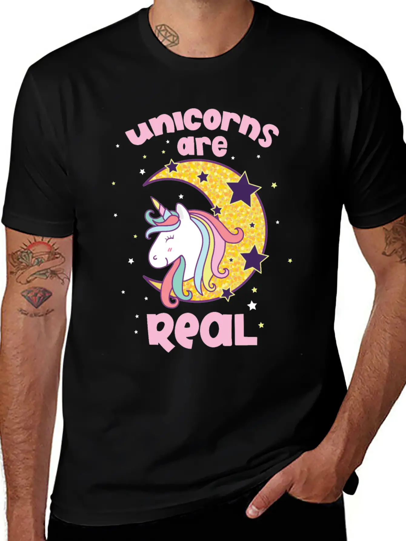 Quotes Of Unicorns Unicorns Are Real Unisex Short Sleeve Soft Cotton T-Shirt – Casual Everyday Wear