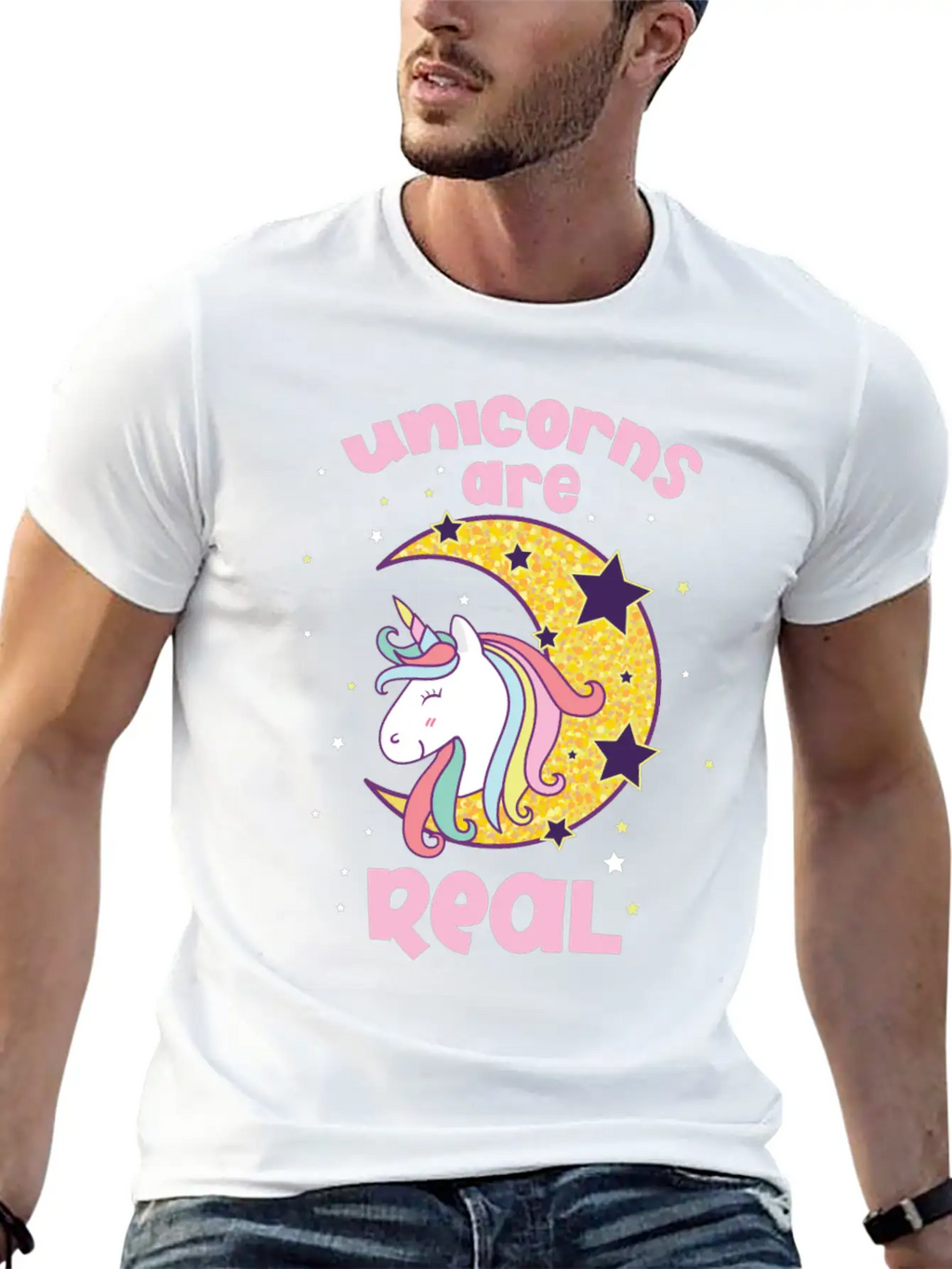 Quotes Of Unicorns Unicorns Are Real Unisex Short Sleeve Soft Cotton T-Shirt – Casual Everyday Wear