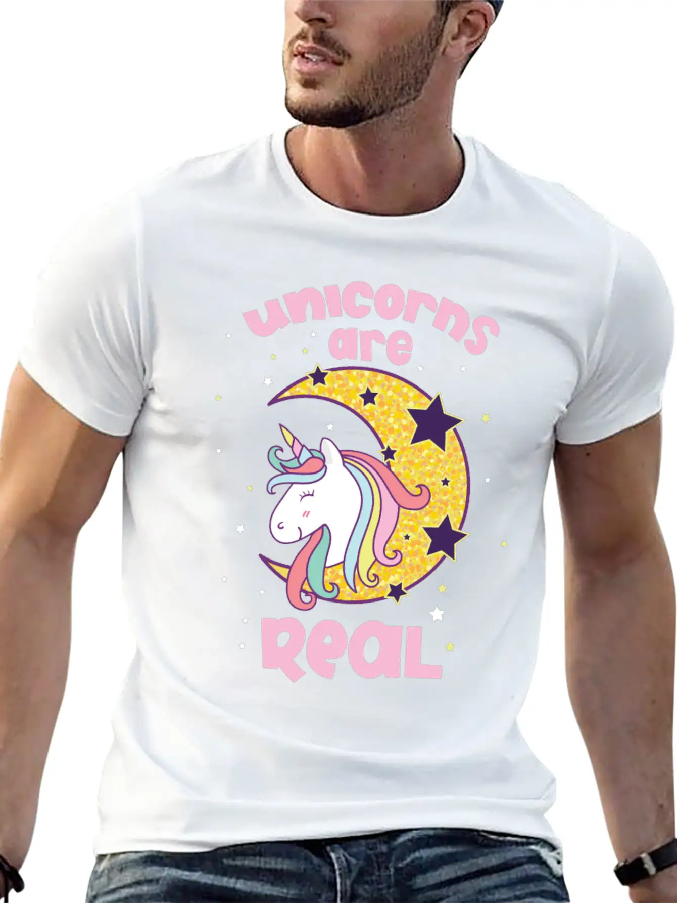 Quotes Of Unicorns Unicorns Are Real Unisex Short Sleeve Soft Cotton T-Shirt – Casual Everyday Wear