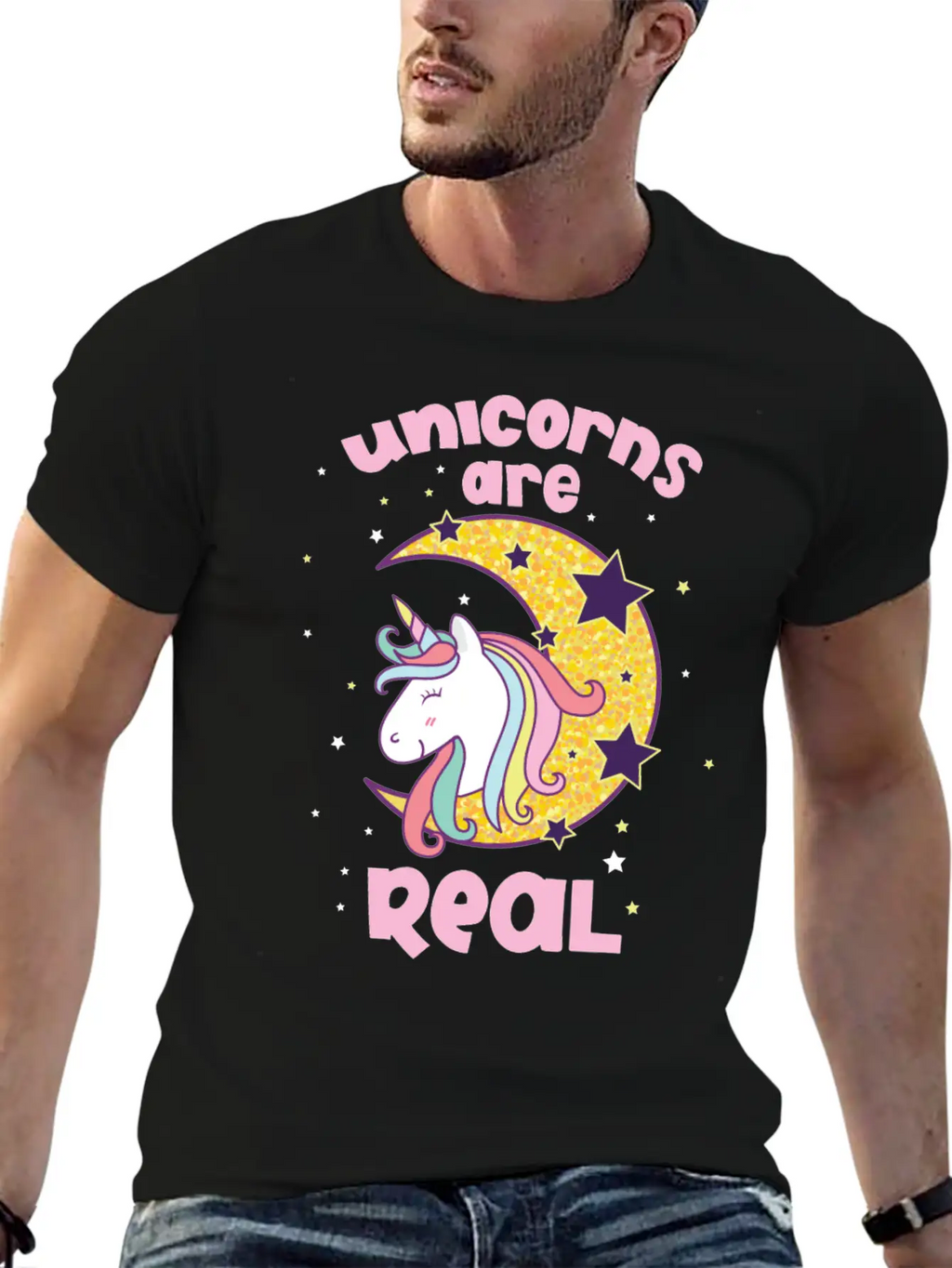 Quotes Of Unicorns Unicorns Are Real Unisex Short Sleeve Soft Cotton T-Shirt – Casual Everyday Wear