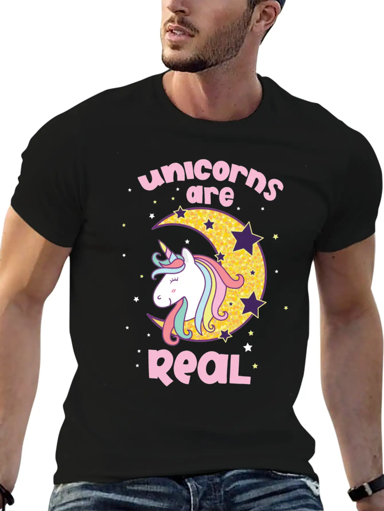 Quotes Of Unicorns Unicorns Are Real Unisex Short Sleeve Soft Cotton T-Shirt – Casual Everyday Wear