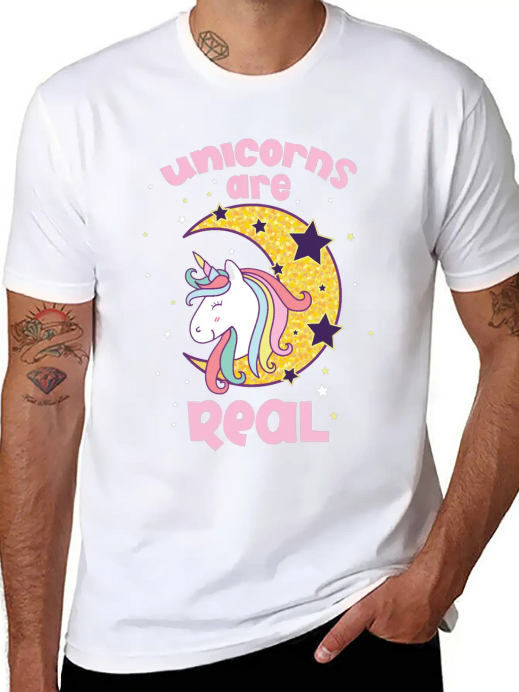 Quotes Of Unicorns Unicorns Are Real Unisex Short Sleeve Soft Cotton T-Shirt – Casual Everyday Wear