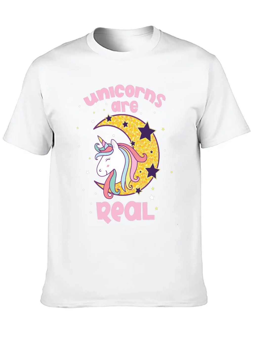 Quotes Of Unicorns Unicorns Are Real Unisex Short Sleeve Soft Cotton T-Shirt – Casual Everyday Wear