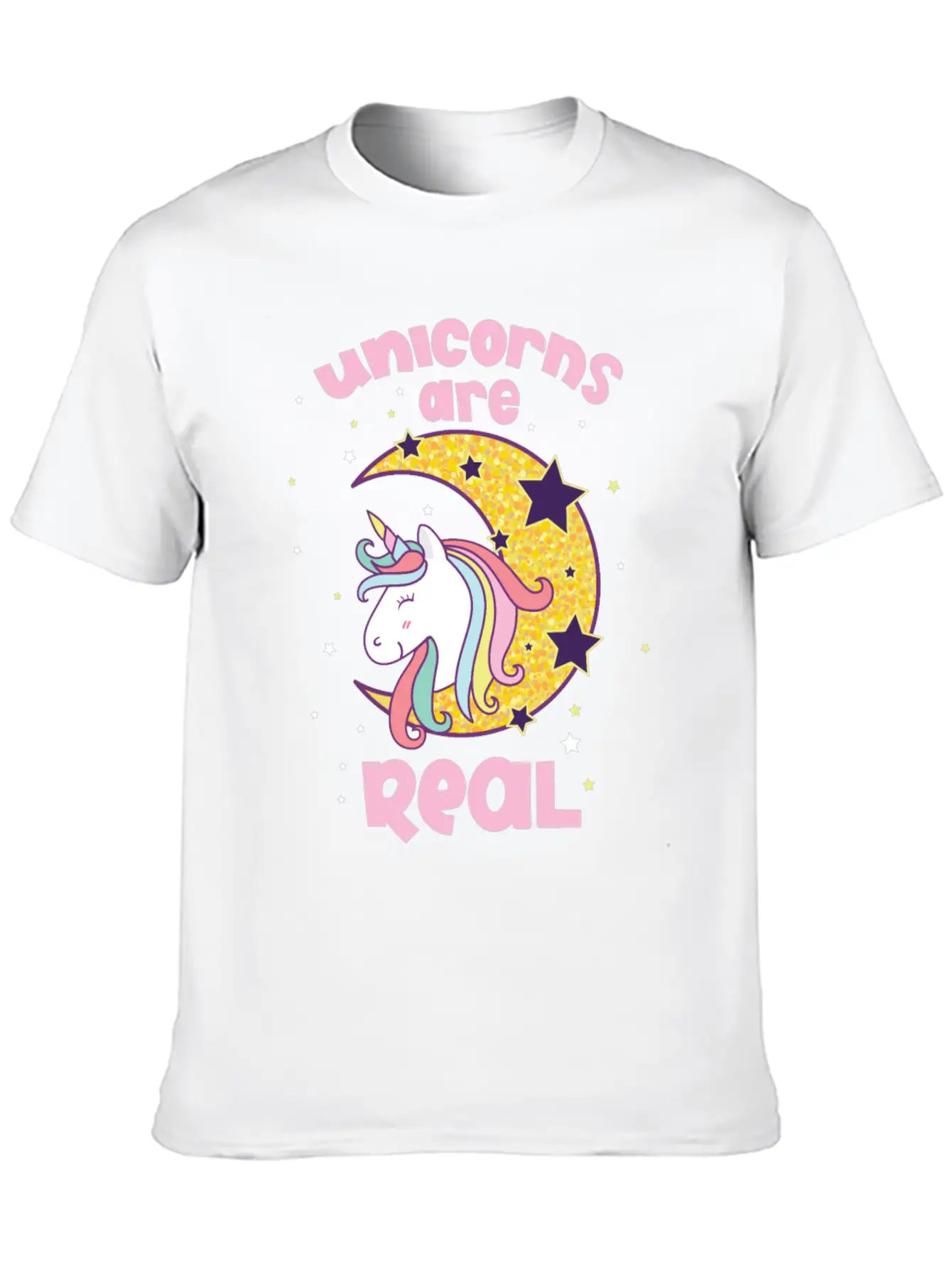 Quotes Of Unicorns Unicorns Are Real Unisex Short Sleeve Soft Cotton T-Shirt – Casual Everyday Wear