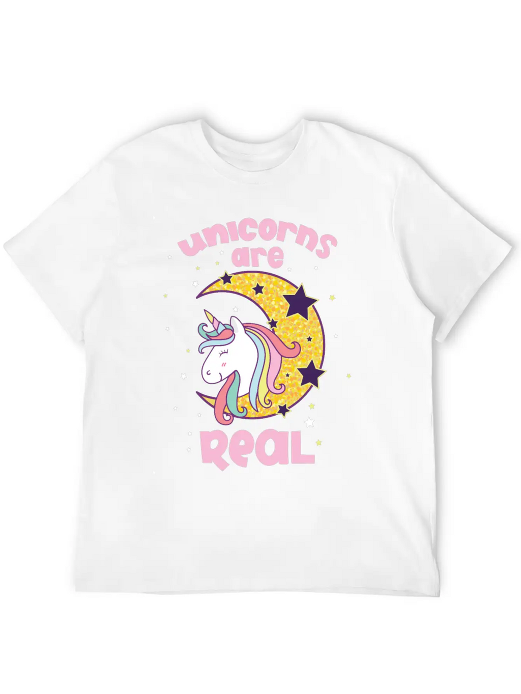 Quotes Of Unicorns Unicorns Are Real Unisex Short Sleeve Soft Cotton T-Shirt – Casual Everyday Wear