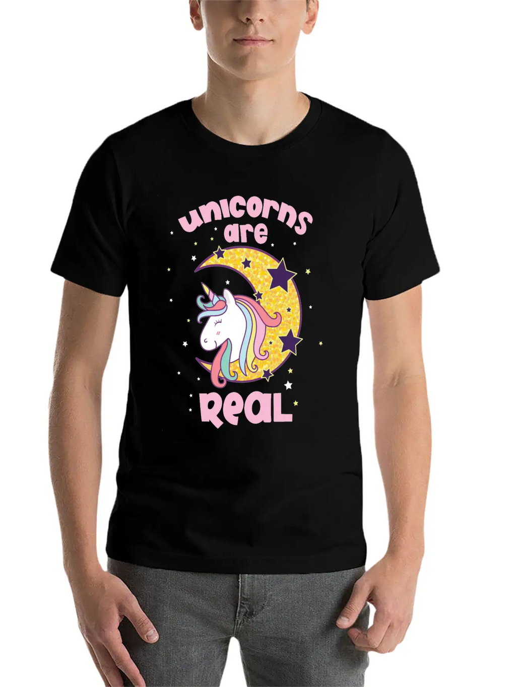Quotes Of Unicorns Unicorns Are Real Unisex Short Sleeve Soft Cotton T-Shirt – Casual Everyday Wear
