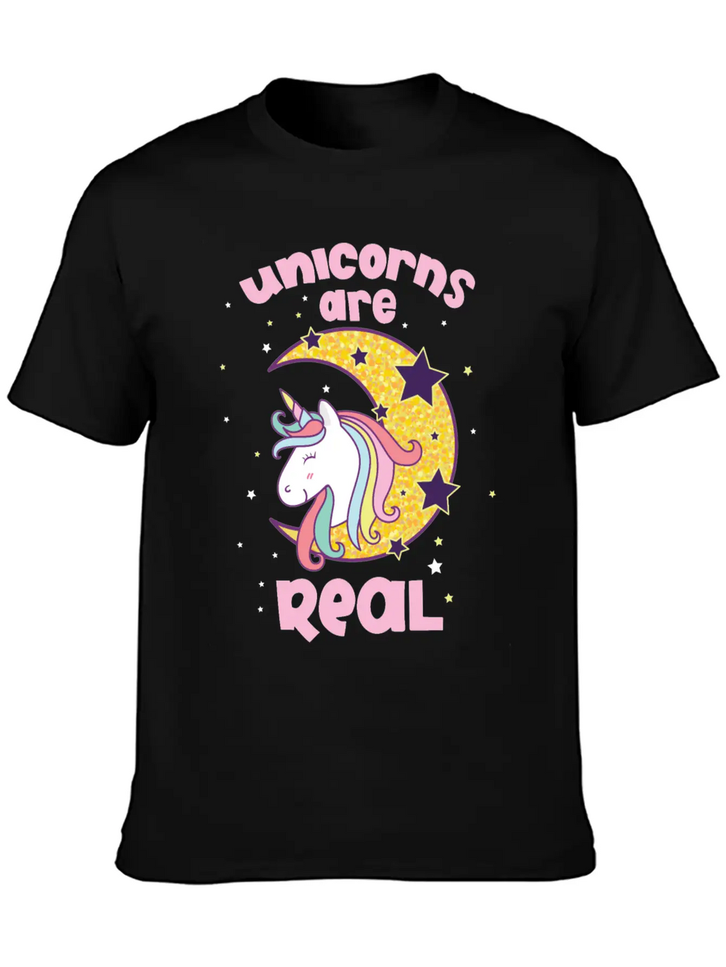 Quotes Of Unicorns Unicorns Are Real Unisex Short Sleeve Soft Cotton T-Shirt – Casual Everyday Wear