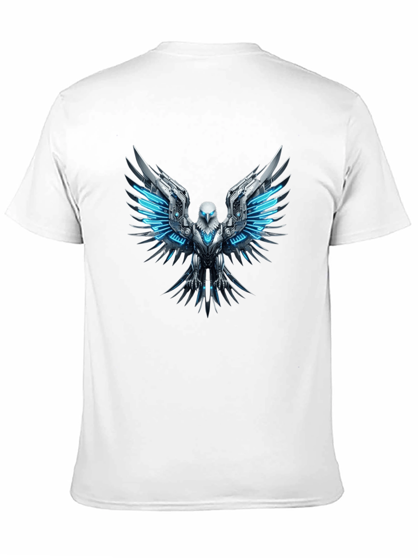 Cyber Eagle T-Shirt - Futuristic Bird of Prey Design