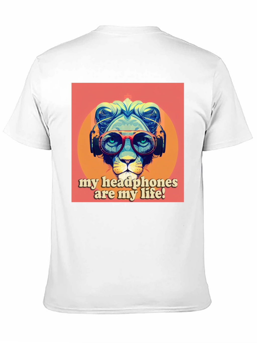Headphone Lion Graphic Tee - Cool Music Lover Shirt