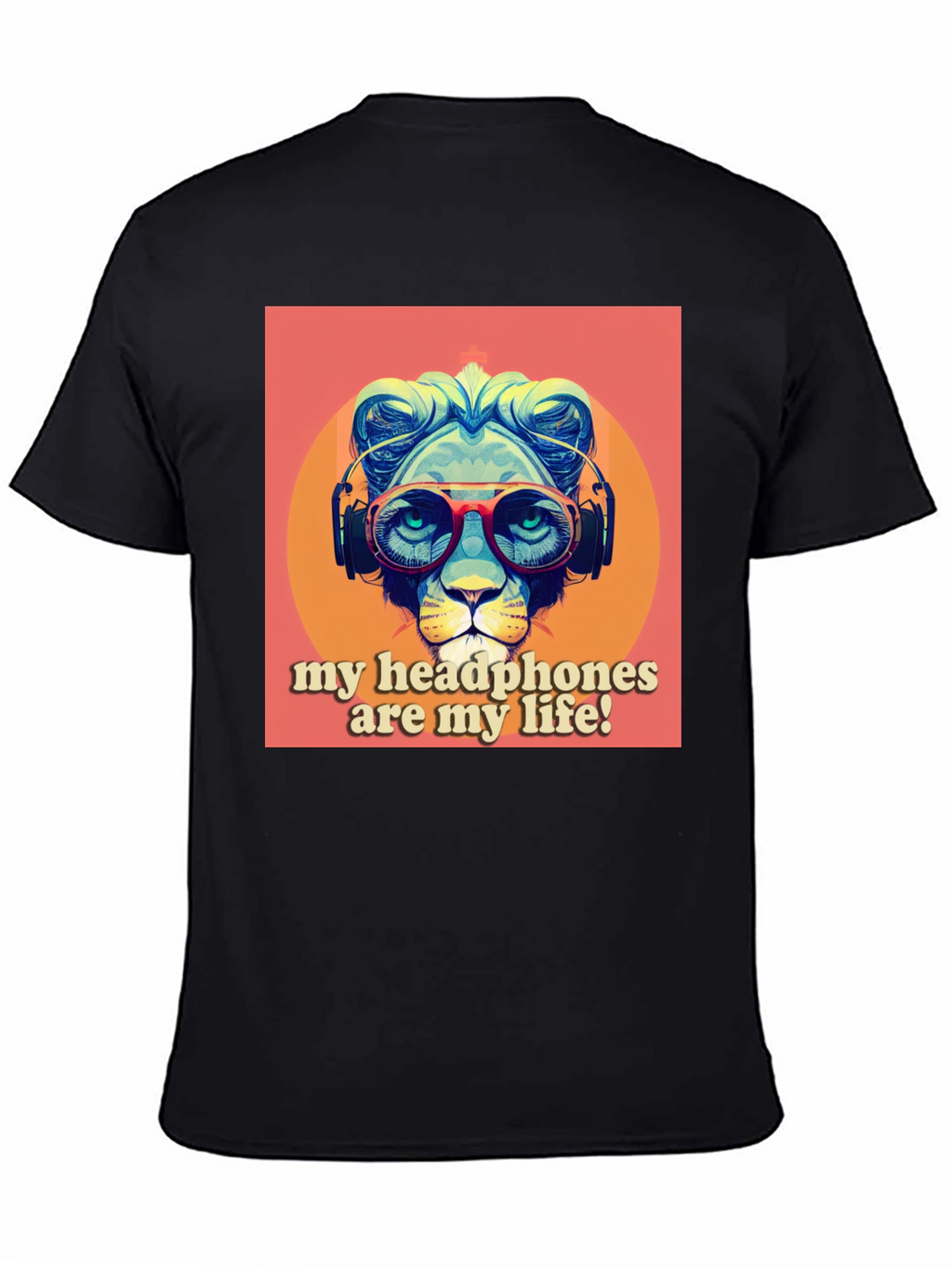 Headphone Lion Graphic Tee - Cool Music Lover Shirt