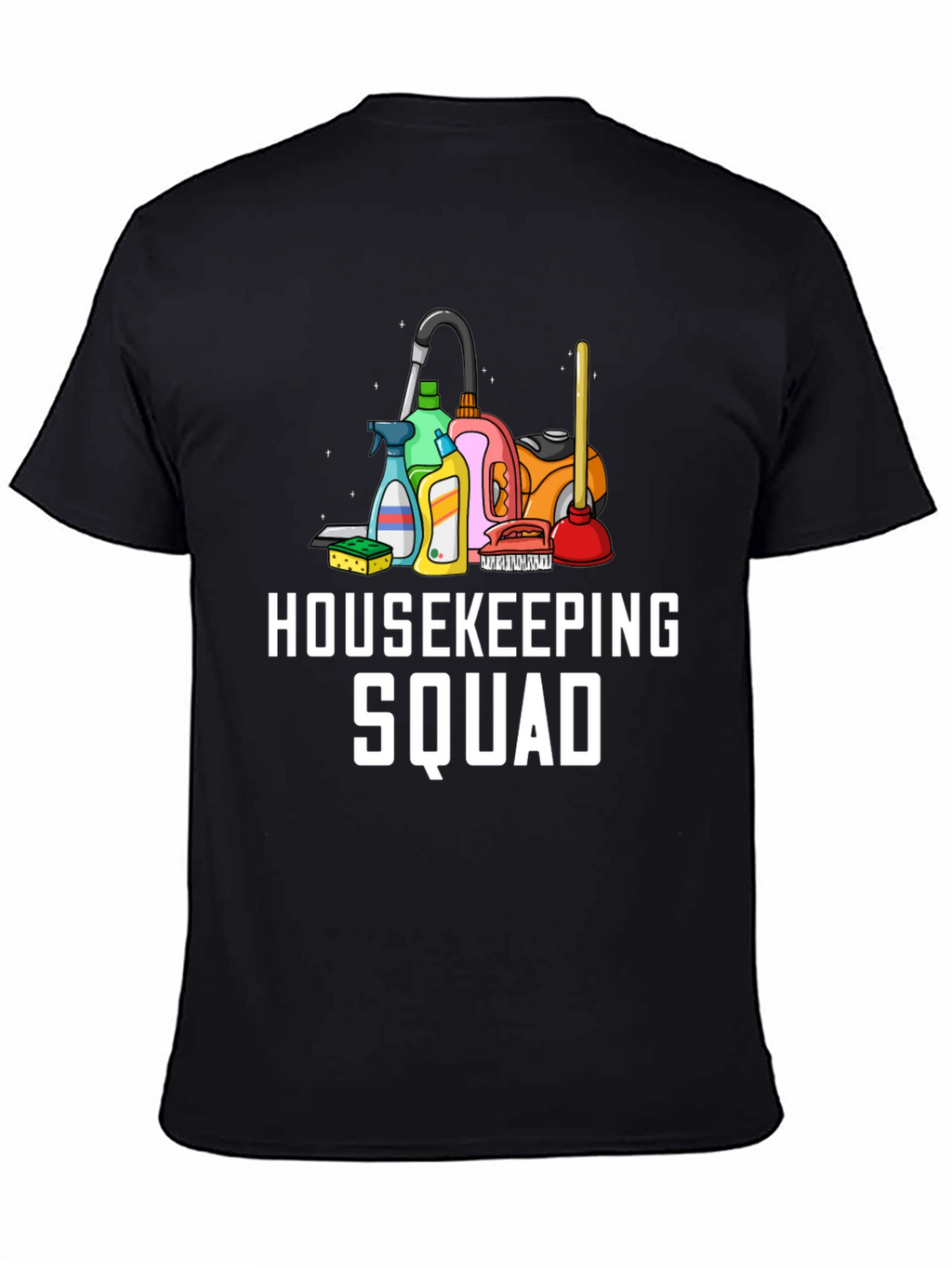 Housekeeping Squad Black Graphic Tee