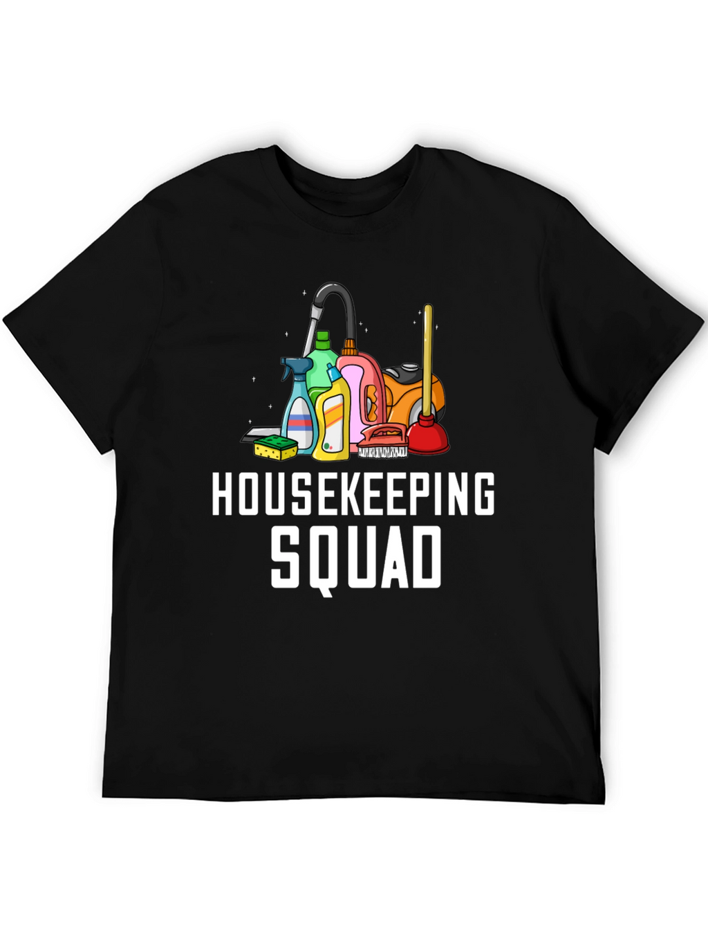 Housekeeping Squad Black Graphic Tee