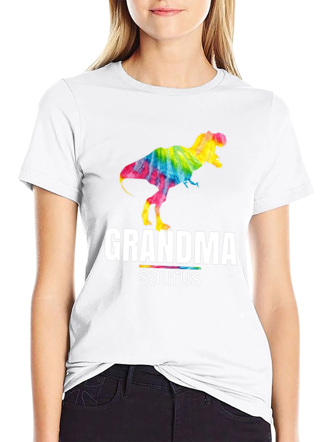 Grandmasaurus T-Shirt - Colorful Dinosaur Graphic Tee
