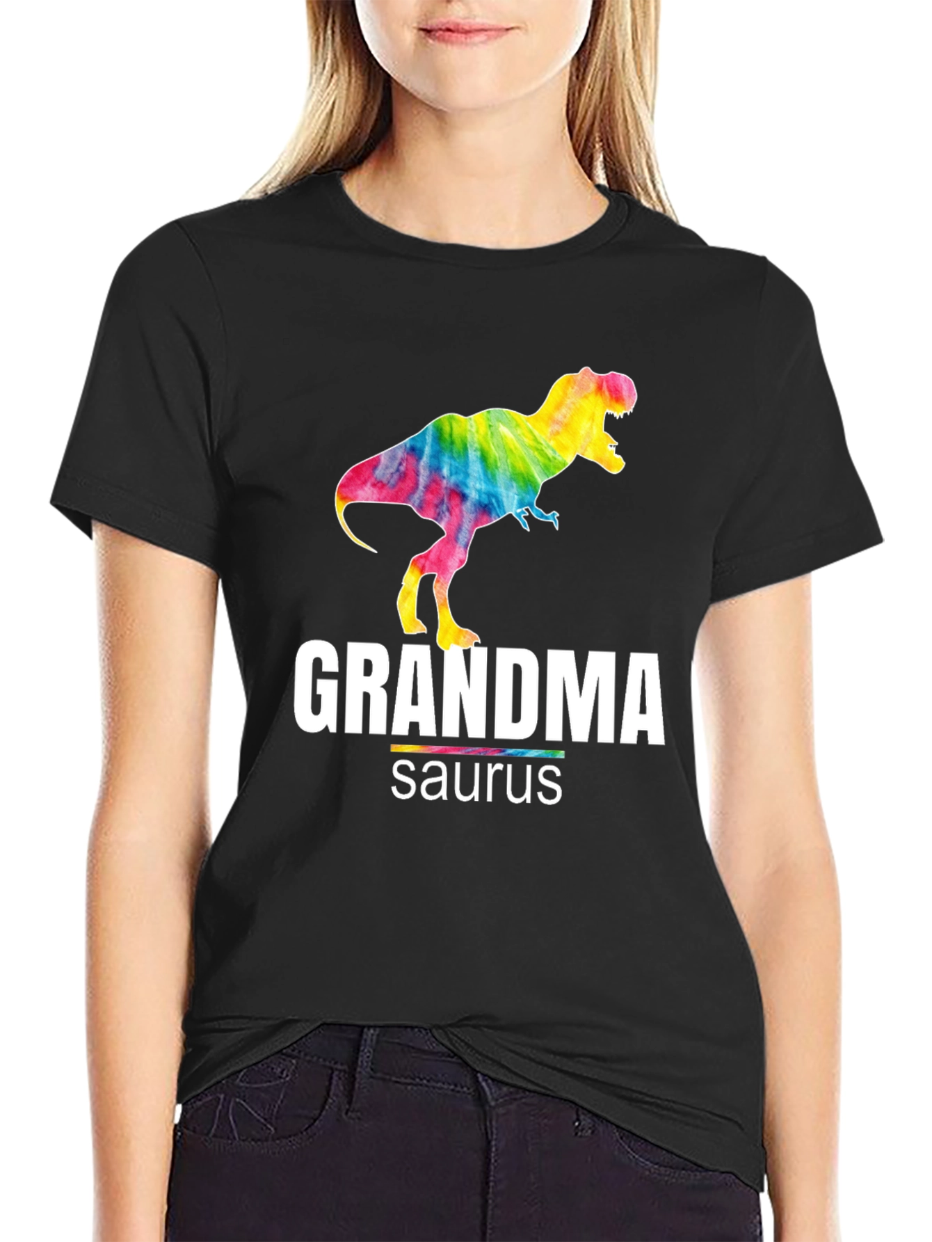 Grandmasaurus T-Shirt - Colorful Dinosaur Graphic Tee