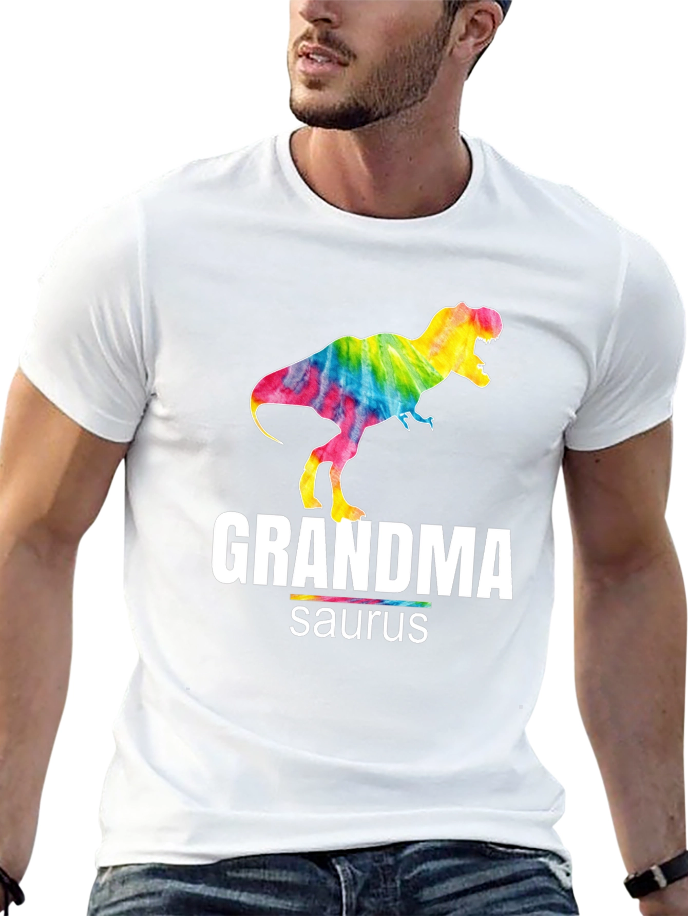 Grandmasaurus T-Shirt - Colorful Dinosaur Graphic Tee