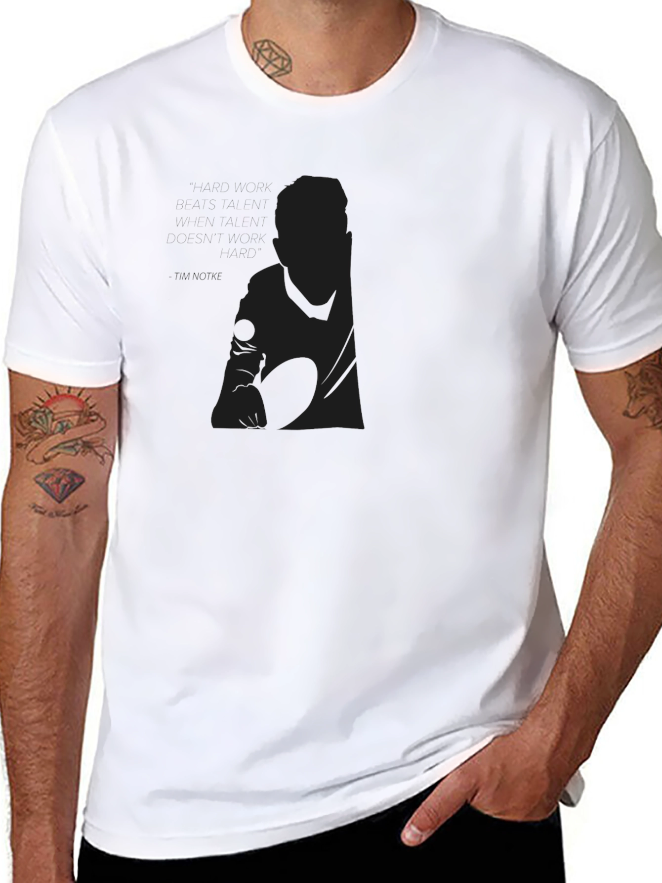 Mens Black Graphic Tee - Modern Minimalist Design