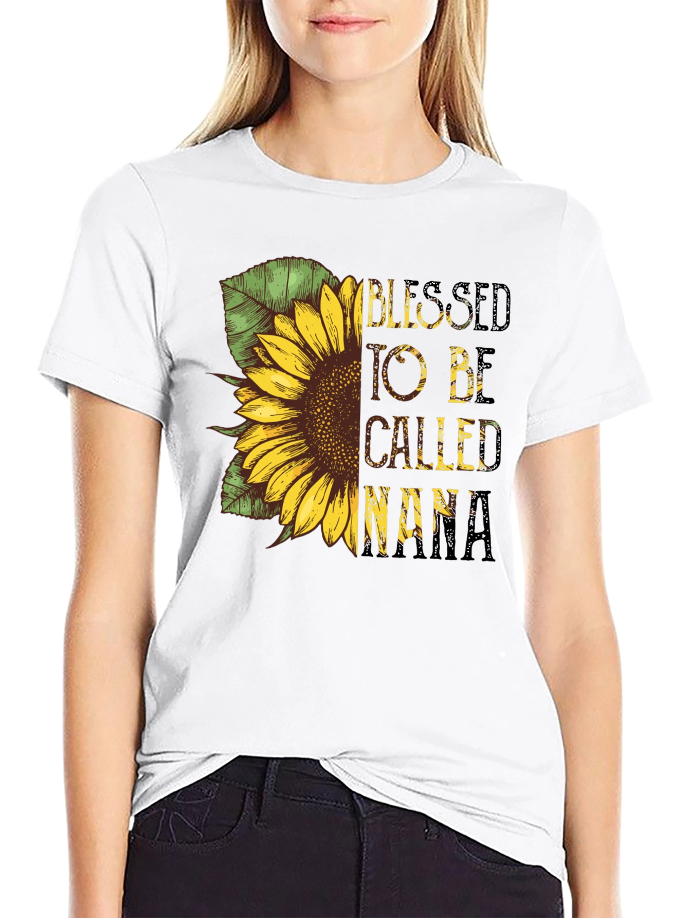 Blessed To Be Called Nana Sunflower Graphic T-Shirt