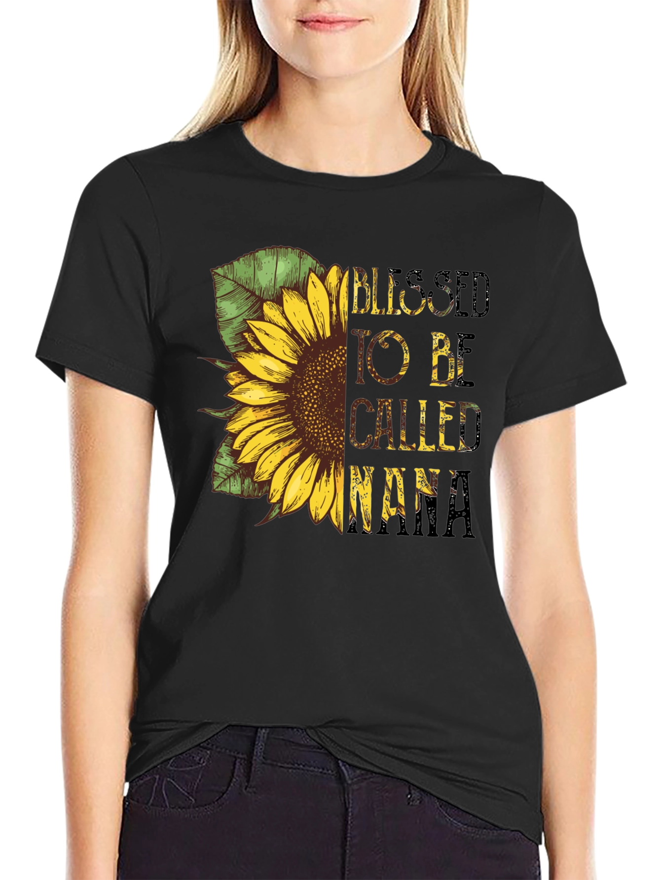 Blessed To Be Called Nana Sunflower Graphic T-Shirt